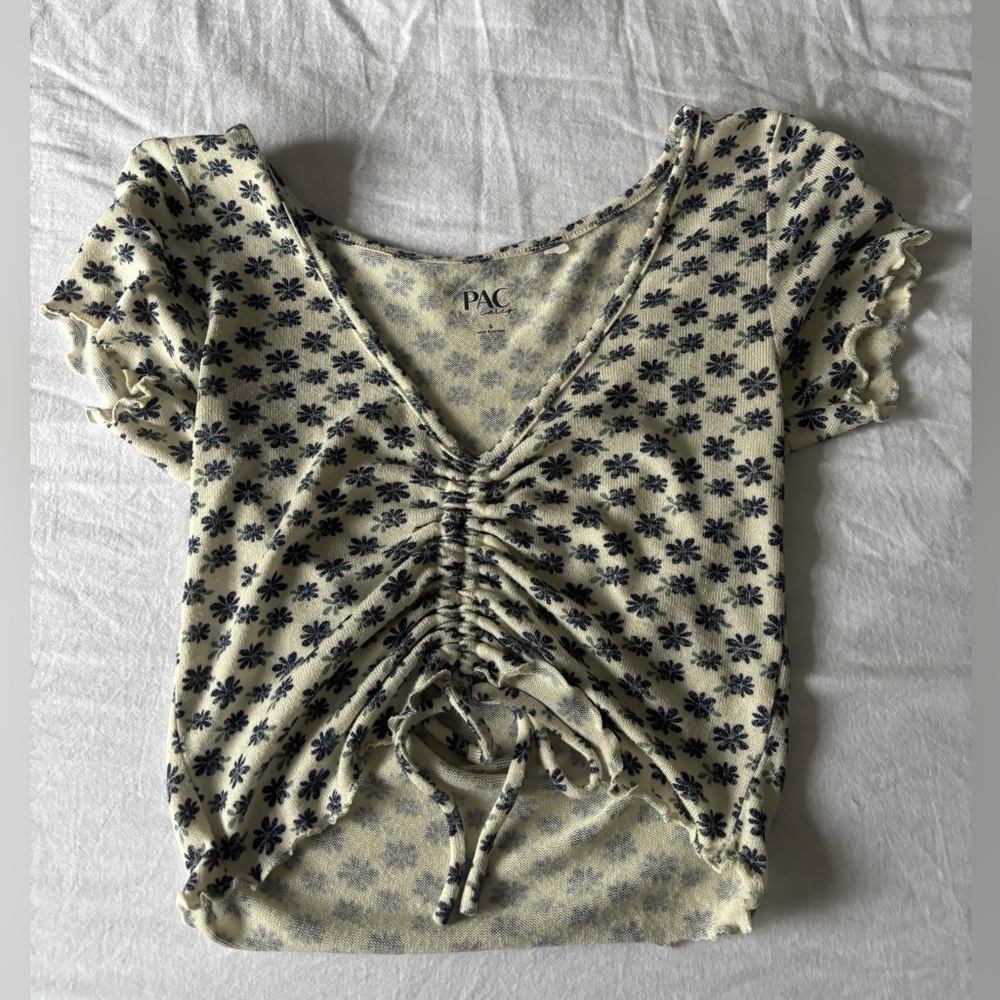 Pacsun Floral Ruched Women's Top